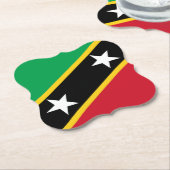 Vlag Saint Kitts en Nevis Kartonnen Onderzetters (Gekanteld)