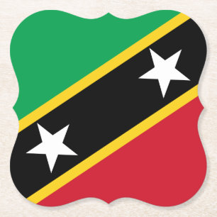 Vlag Saint Kitts en Nevis Kartonnen Onderzetters
