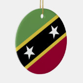 vlag Saint Kitts en Nevis Keramisch Ornament (Rechts)