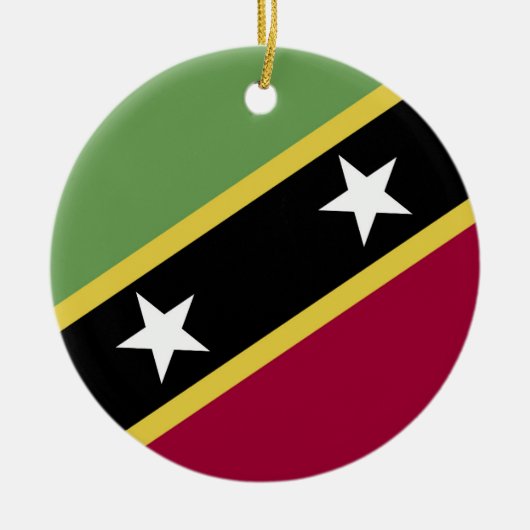 vlag Saint Kitts en Nevis Keramisch Ornament (Voorkant)