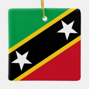 Vlag Saint Kitts en Nevis Keramisch Ornament