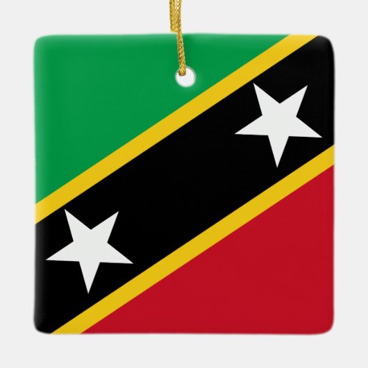 Vlag Saint Kitts en Nevis Keramisch Ornament (Voorkant)