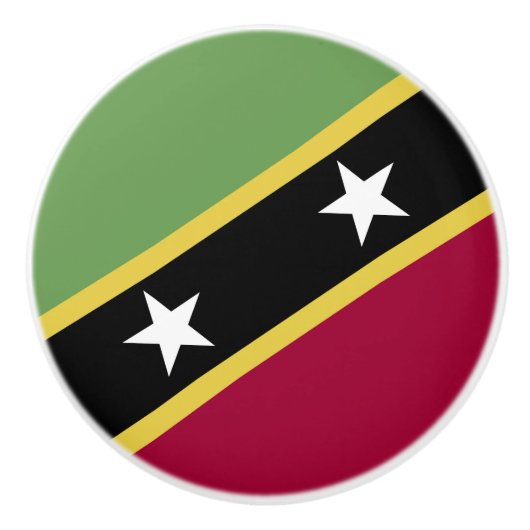 vlag Saint Kitts en Nevis Keramische Knop (Voorkant)