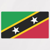 Vlag Saint Kitts en Nevis Labels (Design 2)