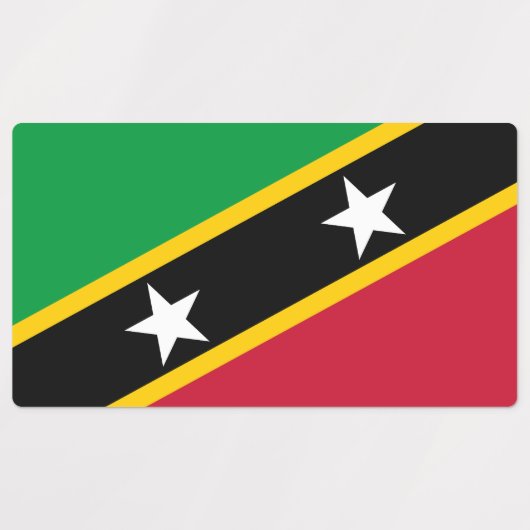Vlag Saint Kitts en Nevis Labels (Design 1)
