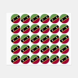 vlag Saint Kitts en Nevis Labels