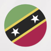vlag Saint Kitts en Nevis Labels (Design 2)