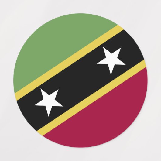 vlag Saint Kitts en Nevis Labels (Design 1)