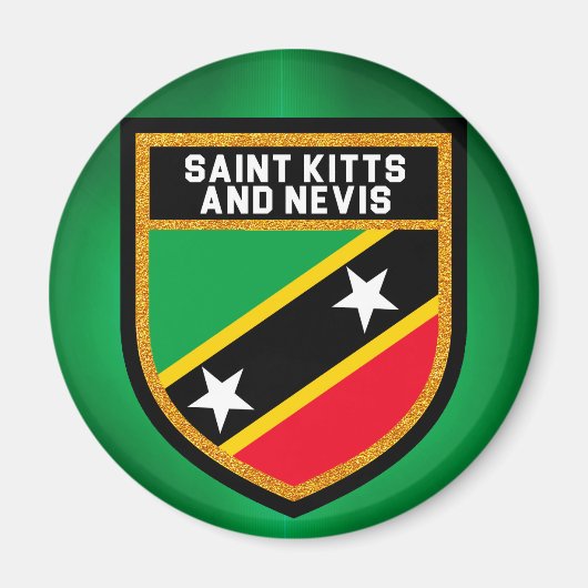 Vlag Saint Kitts en Nevis Magneet (Voorkant)