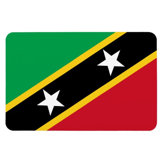 Vlag Saint Kitts en Nevis Magneet (Horizontaal)