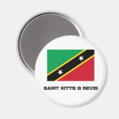Vlag Saint Kitts en Nevis Magneet (Voorkant / Achterkant)