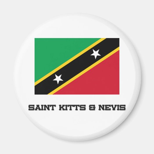 Vlag Saint Kitts en Nevis Magneet (Voorkant)
