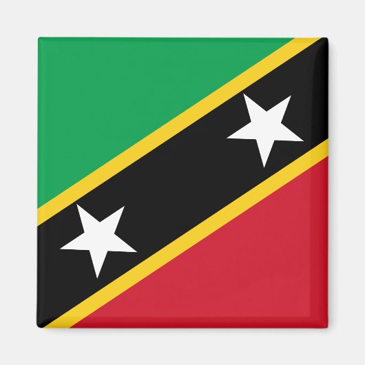 Vlag Saint Kitts en Nevis Magneet (Voorkant)