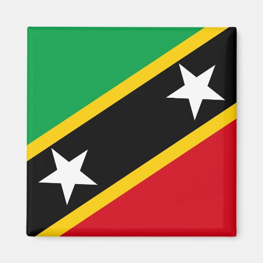 Vlag Saint Kitts en Nevis Magneet (Voorkant)