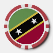 vlag Saint Kitts en Nevis Poker Chips (Voorkant)