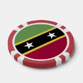vlag Saint Kitts en Nevis Poker Chips (Enkel)