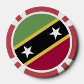 vlag Saint Kitts en Nevis Poker Chips (Achterkant)