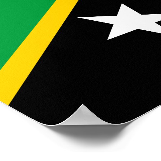 Vlag Saint Kitts en Nevis Poster (Hoek)