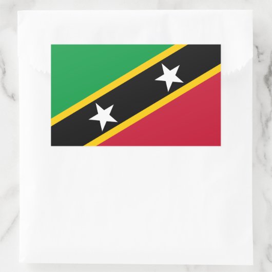 Vlag Saint Kitts en Nevis Rechthoekige Sticker (Tas)