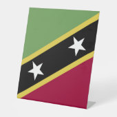 vlag Saint Kitts en Nevis Reclamebord Met Voetstuk (Voorkant)