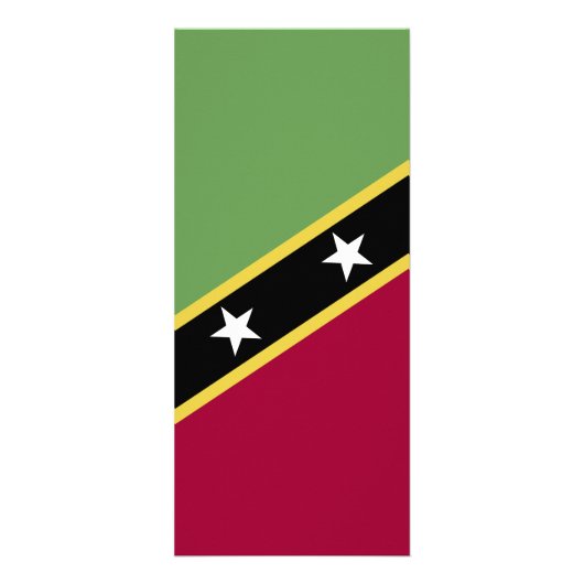 vlag Saint Kitts en Nevis Reclamekaart (Voorkant)