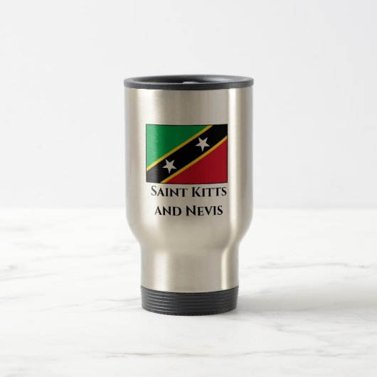 Vlag Saint Kitts en Nevis Reisbeker (Center)