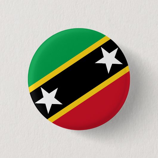 Vlag Saint Kitts en Nevis Ronde Button 3,2 Cm (Voorkant)