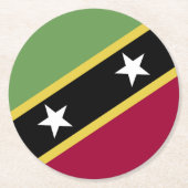 vlag Saint Kitts en Nevis Ronde Kartonnen Onderzetter (Voorkant)