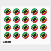 Vlag Saint Kitts en Nevis Ronde Sticker (Vel)