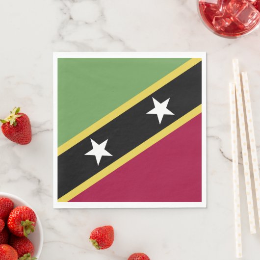 vlag Saint Kitts en Nevis Servet (Insitu)