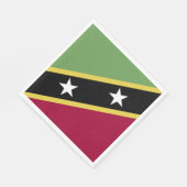 vlag Saint Kitts en Nevis Servet (Hoek)