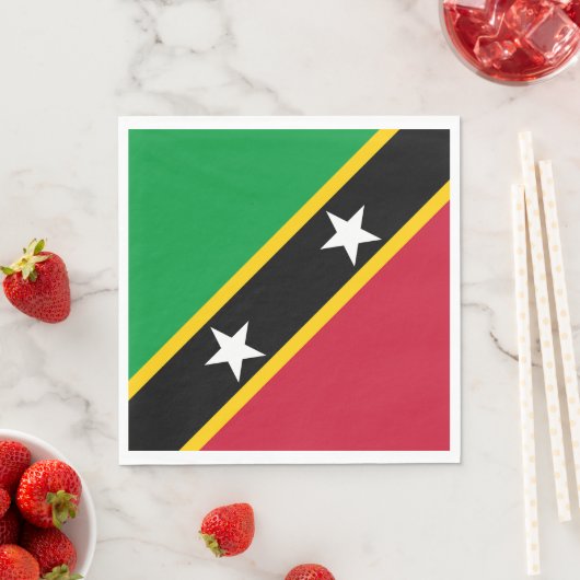 Vlag Saint Kitts en Nevis Servet (Insitu)