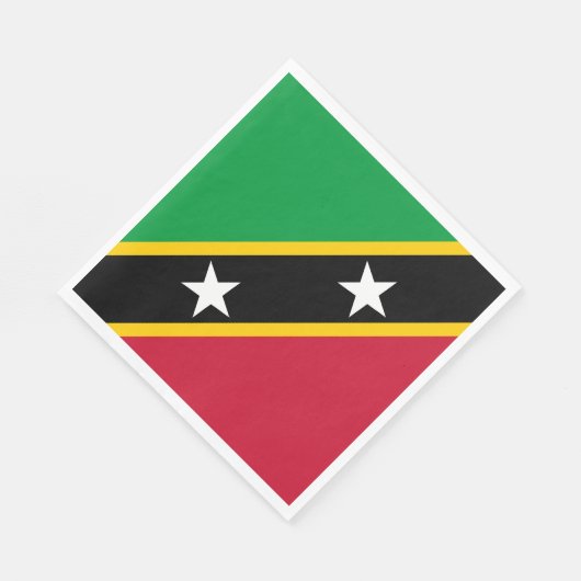Vlag Saint Kitts en Nevis Servet (Hoek)