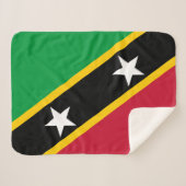 Vlag Saint Kitts en Nevis Sherpa Deken (Voorkant (horizontaal))