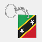 Vlag Saint Kitts en Nevis Sleutelhanger (Voorkant Links)