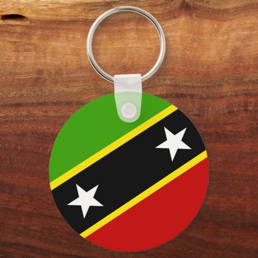 Vlag Saint Kitts en Nevis Sleutelhanger (Voorkant)