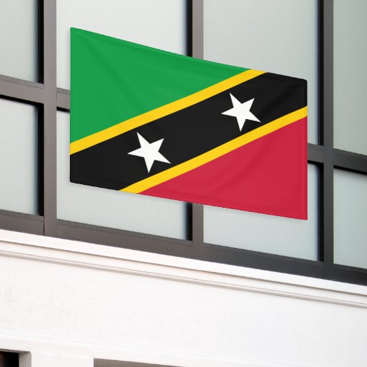 Vlag Saint Kitts en Nevis Spandoek (Buitenkant Gebouw)