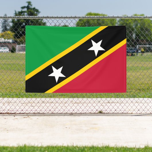 Vlag Saint Kitts en Nevis Spandoek (Insitu)