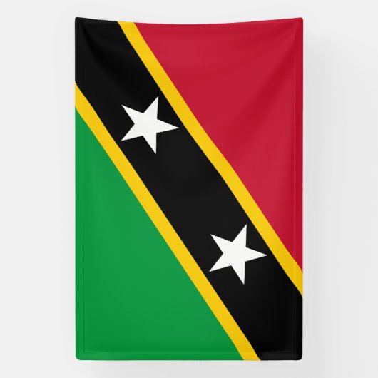 Vlag Saint Kitts en Nevis Spandoek (Verticaal)
