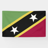vlag Saint Kitts en Nevis Spandoek (Horizontaal)