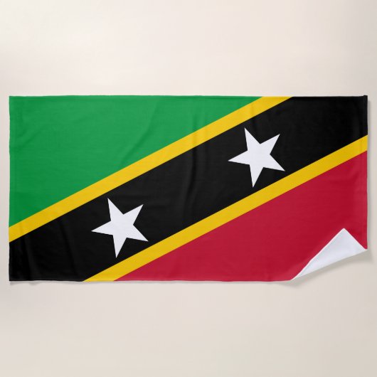 Vlag Saint Kitts en Nevis Strandlaken (Voorkant)