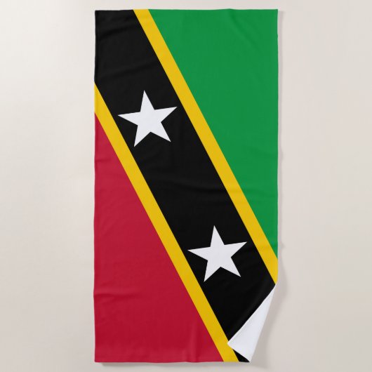 Vlag Saint Kitts en Nevis Strandlaken (Voorkant)