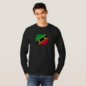Vlag Saint Kitts en Nevis T-shirt (Voorkant volledig)