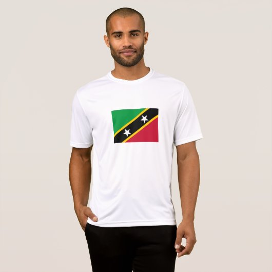 Vlag Saint Kitts en Nevis T-shirt (Voorkant volledig)