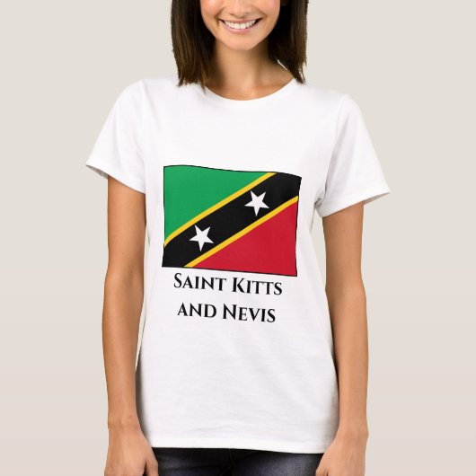 Vlag Saint Kitts en Nevis T-shirt (Voorkant)