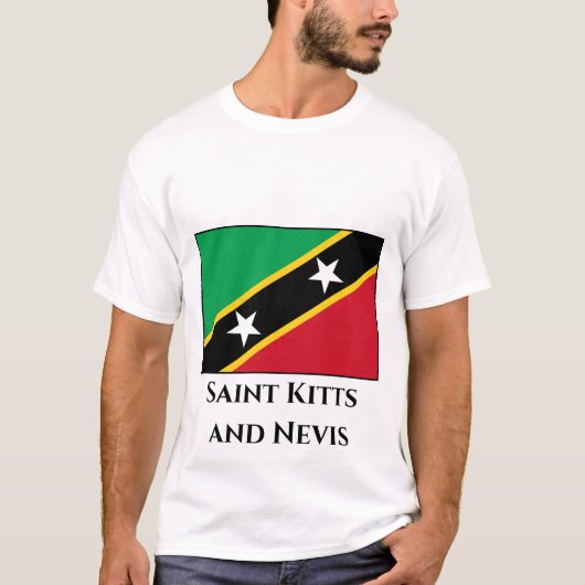Vlag Saint Kitts en Nevis T-shirt (Voorkant)