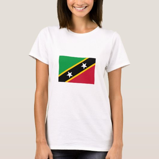 Vlag Saint Kitts en Nevis T-shirt (Voorkant)