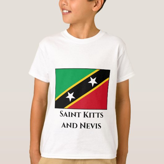 Vlag Saint Kitts en Nevis T-shirt (Voorkant)