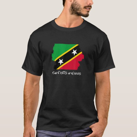 Vlag Saint Kitts en Nevis T-shirt (Voorkant)
