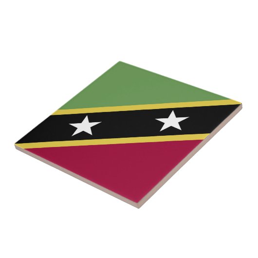 vlag Saint Kitts en Nevis Tegeltje (Zijkant)